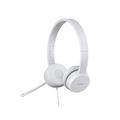 Lenovo 110 USB Stereo Headset, Noise Canceling, verstellbares Galgen-Mikrofon für rechts/linkes Ohr, langes Kabel, funktioniert mit Chromebook, GXD1B67867, Silber