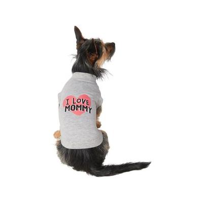 Frisco I Love Mommy Dog & Cat T-Shirt, Gray, Small