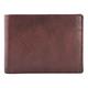 DiLoro RFID Slim Leather Travel Wallet for Men Bifold Top Flip 2 ID Windows (Gemini Brown)