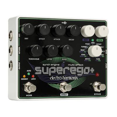 Electro-Harmonix Superego+ Freeze, Synth Engine & Multi-Effects Pedal with Power Supply SUPEREGO PLUS