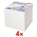 4x Ersatzblätter »Recycling« für Zettelboxen weiß, folia, 9x9 cm