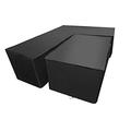 GTWIN 2Pcs/set Waterproof L Shape Outdoor Dining Patio Set Cover, L Shape Dust Cover and Rectangular Cover Heavy Duty Garden Furniture Covers Windproof Anti-UV Cube Corner Furniture Sofa Rattan Cover