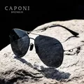 CAPONI – lunettes de soleil Pilot polarisées pour hommes verres en Nylon foncé verres d'aviation