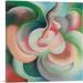 ARTCANVAS Pink & Green 1922 by Georgia O-Keeffe - Wrapped Canvas Painting Print Canvas, Wood in Green/Pink | 12 H x 12 W x 0.75 D in | Wayfair