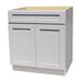 GCC Hallatrow Shaker Farmhouse Sink Base Cabinet in Gray | 34.5 H x 33 W x 24 D in | Wayfair GSB33SHG