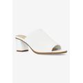 Extra Wide Width Women's Carmella Mules by Easy Street in White Stretch Fabric (Size 7 WW)