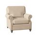 Club Chair - Bradington-Young West Haven 37" Wide Club Chair Genuine Leather/Fabric in Gray | 36 H x 37 W x 38 D in | Wayfair