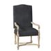 Hekman Ian Arm Chair Wood/Upholstered/Fabric in Gray/Black | 46 H x 25 W x 26 D in | Wayfair 72375570-052119Brass