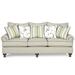 Paula Deen Home Duckling 100" Rolled Arm Sofa w/ Reversible Cushions Velvet/Polyester/Other Performance Fabrics in White | Wayfair