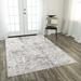 White 118 x 94 x 0.27 in Area Rug - Bungalow Rose Jonason Abstract Beige Area Rug Polyester | 118 H x 94 W x 0.27 D in | Wayfair