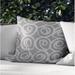 Red Barrel Studio® Gerdien Roses Outdoor Square Pillow Cover & Insert Eco-Fill/Polyester in Gray | 18 H x 18 W x 4 D in | Wayfair