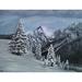 Loon Peak® Austria Mountains by Amy Valiante - Painting Print Canvas/Metal in Gray/White | 12 H x 16 W x 1.5 D in | Wayfair