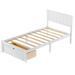 Red Barrel Studio® Gervin Twin Storage Platform Bed Wood in White | 36 H x 42 W x 76 D in | Wayfair BD8FAA0EEAC8463EBA425C5600AE4324