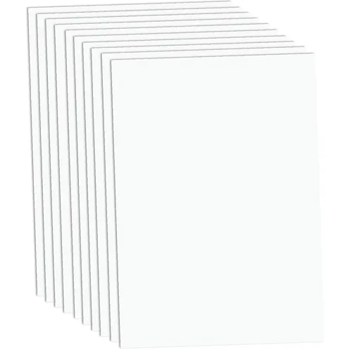 Papier carton, blanc, 50 x 70 cm, 10 feuilles