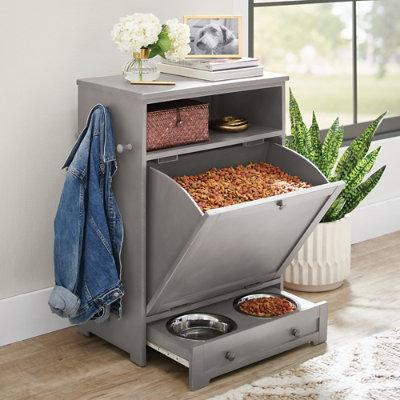 Pet Feeder Station - Grey Wash - Grandin Road