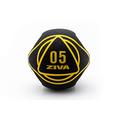ZIVA Dual Grip Medicine Ball 5kg Medizinball mit Doppelgriff, Schwarz, 5 kg