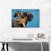 ARTCANVAS Dachshund Dog Breed Blue White Flowers - Wrapped Canvas Painting Print Canvas, Wood in Black/Blue/Brown | 18 H x 26 W x 1.5 D in | Wayfair