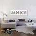 ARTCANVAS JANICE Girls Name - Wrapped Canvas Panoramic Textual Art Print Canvas, Wood in Black/Indigo/Red | 16 H x 48 W x 1.5 D in | Wayfair