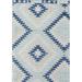 Blue/Navy 24 x 0.4 in Area Rug - CosmoLiving by Cosmopolitan Bodrum Tribal Ice Blue Area Rug Polypropylene | 24 W x 0.4 D in | Wayfair 793530304839