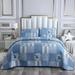 Red Barrel Studio® Fulbert Reversible Quilt Set Cotton in Blue/White | King Quilt + 2 Shams | Wayfair E26F91E2E0B140D79BE57726F0B230A0