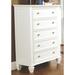 Canora Grey Dangerfield 5 Drawer Dresser Wood in White | 53.5 H x 36.25 W x 18.5 D in | Wayfair 15553940D049467CA98C76DCD6079D18