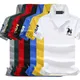 T-shirt 100% coton Y-Quality Fit Polo d'été pour hommes grande taille S-5XL document solide manches