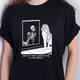 Seton In The Mirror Art Drawing T-Shirt Femme Grunge Aesthetic Gothic Tee Female Edgy Fashion
