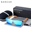 BARCUR luxe ombre de soleil hommes en bois lunettes de soleil UV400 mode carré lunettes de soleil