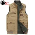 Veste en Glaçure Militaire pour Homme Vêtement de Travail Gilet Grandes Poches Grande Taille 8XL