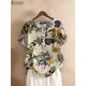 ZANZEA-Tunique en coton à imprimé floral pour femme chemise d'été chemisiers à manches courtes