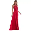 Robe longue rouge style Boho maxi pour femmes multidirectionnel convertible boîte de nuit