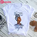 T-shirt femme africaine beauté fille noire mois de l'histoire mélanine soleil en baisse