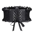 Ceinture en dentelle élégante pour femme taille élastique corsets rétro noir rouge café blanc