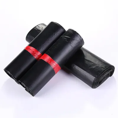Sacs de Rangement en Plastique PE XR Noir Lisse Enveloppes d'Expédition Poudres Auto-Adhésives
