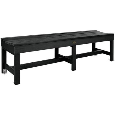 Sequoia by Highwood USA CM-BENSQ61-BKE Weldon 71" x 15 7/8" Black Faux Wood Outdoor Backless Bench