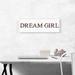 ARTCANVAS DREAM GIRL - Wrapped Canvas Panoramic Textual Art Print Canvas, Wood in White | 12 H x 36 W x 0.75 D in | Wayfair ACIFEM26-1S-36x12
