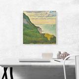 ARTCANVAS Seascape at Port-en-Bessin Normandy 1888 by Georges Seurat - Wrapped Canvas Painting Print Canvas, in Green/Yellow | Wayfair