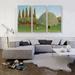 ARTCANVAS Meadowland 1910 by Henri Rousseau - 3 Piece Wrapped Canvas Painting Print Set Metal in Blue/Green | 40 H x 60 W x 0.75 D in | Wayfair