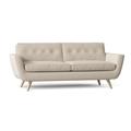 Poshbin Callie 85" Wide Square Arm Sofa w/ Reversible Cushions in Brown | 36 H x 85 W x 37 D in | Wayfair 1001-HAVIVO-NAT-60 inches