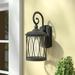 Charlton Home® Villalpando 1 - Bulb 12.5" H Outdoor Wall Lantern Metal in Black | 12.6 H x 5.6 W x 7.3 D in | Wayfair
