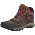 KEEN Men's Ridge Flex Mid Waterproof Hiking Boots, Dark Olive/Ketchup, 11 UK