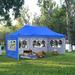 Zenova 20 Ft. W x 10 Ft. D Metal Pop-Up Party Tent Metal/Steel/Soft-top in Blue | 122.88 H x 236.22 W x 118.11 D in | Wayfair MA-OV-ODF013BL