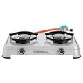 Campingaz Camping Cook CV Gas Stove, 2-Burner, Camping Stove, Operation with Gas Cartridge, Portable Gas Stove with 3600 W, Cartridge Stove with 2 Infinitely Adjustable Hotplates