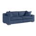 Lillian August Hinson 98" Square Arm Sofa w/ Reversible Cushions in Gray | 35 H x 98 W x 39 D in | Wayfair LA6258S_CASTINE SLATE