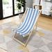Longshore Tides Devizes Reclining Beach Chair Solid Wood in Blue | 34.64 H x 23.2 W x 39.17 D in | Wayfair E04B3F56F18B4E52B7C1891D9F207EB5
