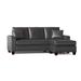 Brown/Orange/Pink Sectional - Mercury Row® Morpheus 2 - Piece Chaise Sectional, Solid Wood | 36 H x 82 W x 59 D in | Wayfair