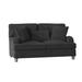 Bernhardt Tarleton 69.5" Recessed Arm Loveseat w/ Reversible Cushions Polyester/Other Performance Fabrics in Black | Wayfair B4265_5534-011_700