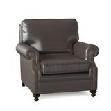 Club Chair - Bradington-Young West Haven 37" Wide Club Chair Genuine Leather/Fabric in Brown | 36 H x 37 W x 38 D in | Wayfair