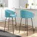 Wade Logan Gracen Swivel 26.25" Counter Stool Metal in Blue | 34.5 H x 21 W x 19 D in | Wayfair EB0A0352BDF5456FAAD821F9C721A843