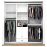 Latitude Run® Crissey Closet System Manufactured Wood in Brown/White | 93 H x 81 W x 14 D in | Wayfair 93761A4B5B3344259A62365912A902A5